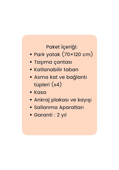 Gulz Lindo Oyun Parkı Bebek Beşik 70x120 Cm