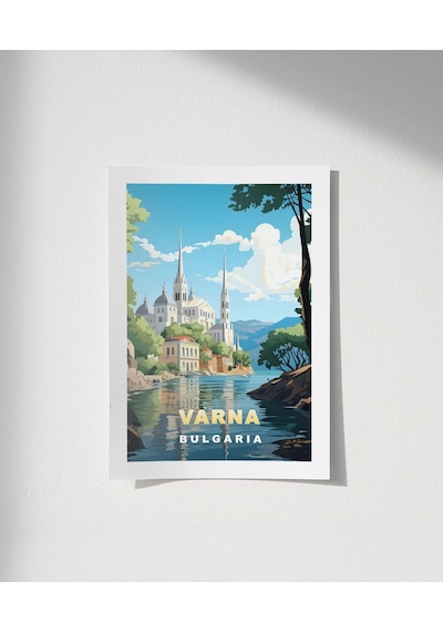 Çerçevesiz Poster Varna Nın İkonik Görünümü