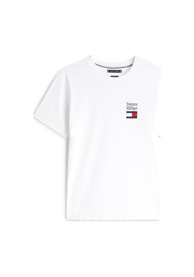 Tommy Hilfiger Erkek Brand Love Text Stack Beyaz T-shirt-13210 Beyaz