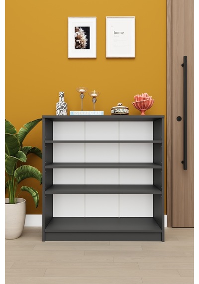 Asra Trend 4 Katlı Açık Raflı Ayakkabılık A-32 %100 MDF Modern Bot Uyumlu Düzenleyici Antrasit Asra Trend 4 Katlı Açık Raflı Ayakkabılık A-32 %100 MDF Modern Bot Uyumlu Düzenleyici Antrasit