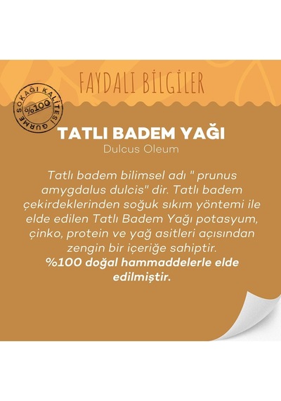 Gurme Sokağı Tatlı Badem Yağı 50 Ml
