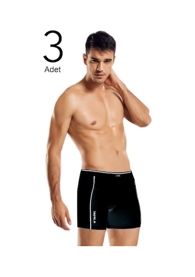 3'lü Paket Modal Erkek Boxer Siyah