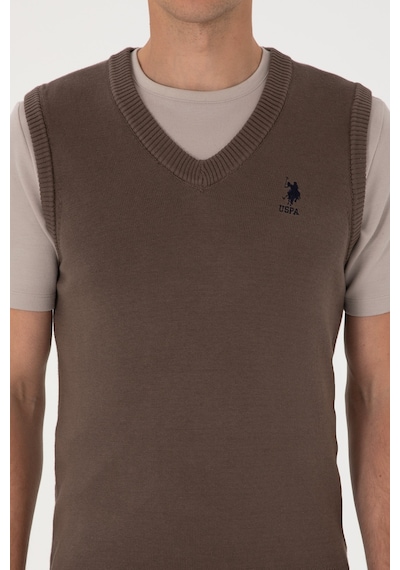 U.s. Polo Assn. Erkek Vizon Süveter 50316843-vr052 Vizon