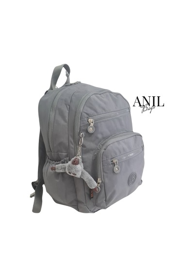 Anılbags Krinkıl Gri Kumaş Suya Dayanıklı Klinkır Sırt Çantası/laptop Gri