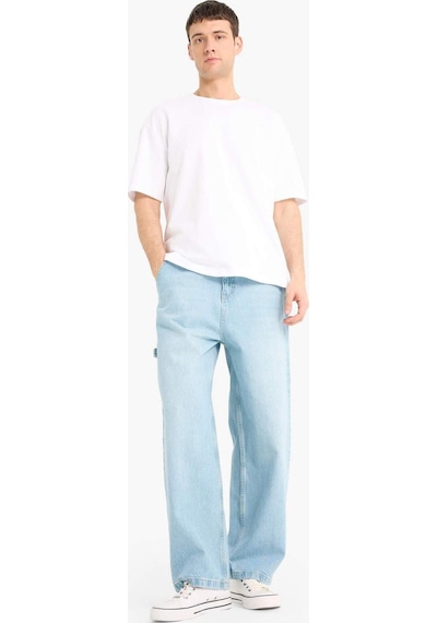DeFacto %100 Pamuk Skater Fit Geniş Kalıp Yüksek Bel Geniş Paça Jean Pantolon F3925AX25SMNM39 DeFacto %100 Pamuk Skater Fit Geniş Kalıp Yüksek Bel Geniş Paça Jean Pantolon F3925AX25SMNM39