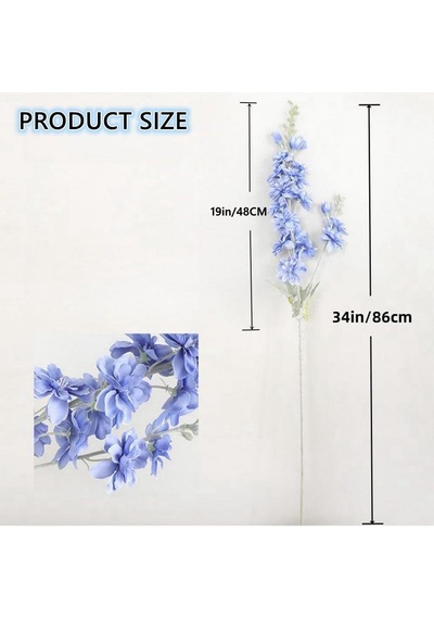 Yapay Çiçek Mavi Sümbül Tek Dal Tomurcuklu 85 15cm Kumaş Çiçek Uzun Dal