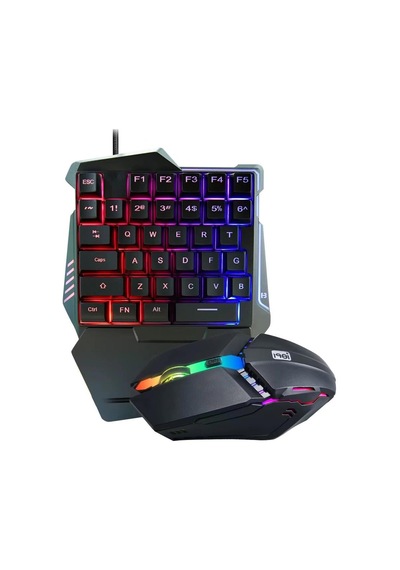 G506 Tek El Kullanım Gaming Oyuncu Usb Kablolu Klavye Mouse Seti Rgb Led Işıklı