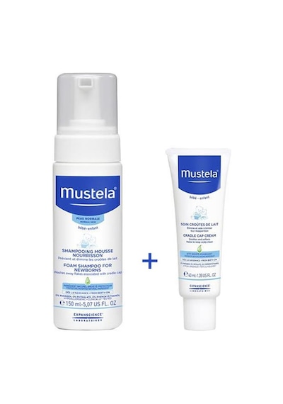 Mustela Yenidoğan Köpük Şampuanı 150 ML + Saç Pullanmalarına Karşı Bakım Kremi 40 ML