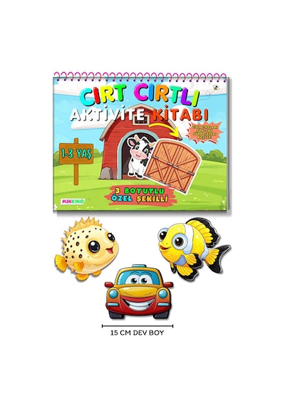 Minkino 1-3 Yaş Cırt Cırtlı Aktivite Kitabı - 3 Boyutlu