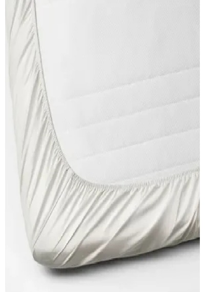 Bebesi Oyun Parkı Yatağı İçin Fitted Alezi 60x120+10 Cm Pamuk Beyaz
