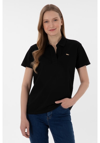 U.S. Polo Assn. Kadın Siyah Basic Polo Yaka Tişört 50305700-VR046 U.S. Polo Assn. Kadın Siyah Basic Polo Yaka Tişört 50305700-VR046