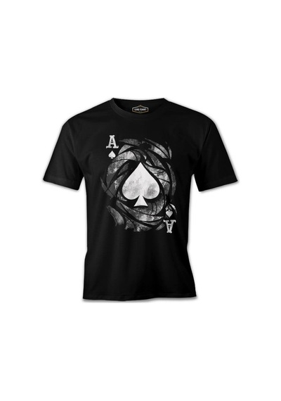 Ace Of Spades Vintage Logo Siyah Erkek Tshirt 001