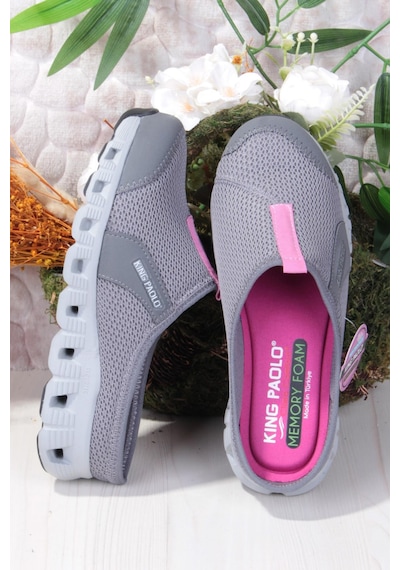 Fort King Diya Anatomik Rahat Esnek Memory Foam Taban Sabo Terlik Kadın Terlik Gri - Pembe Fort King Diya Anatomik Rahat Esnek Memory Foam Taban Sabo Terlik Kadın Terlik Gri - Pembe