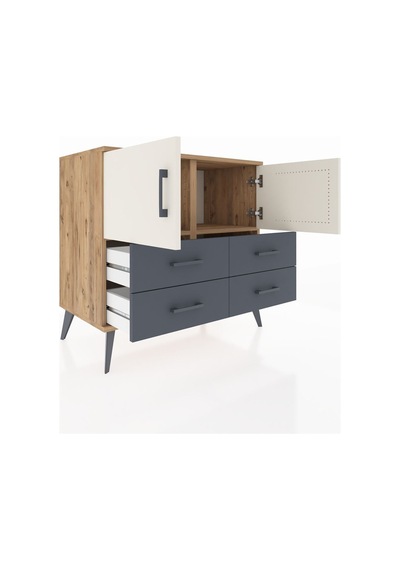 Hyperion Şifonyer 2 Raflı 4 Çekmeceli 2 Kapaklı 88x44x80 Çam-aytaşı/antrasit Aytaşı/antrasit Hyperion Şifonyer 2 Raflı 4 Çekmeceli 2 Kapaklı 88x44x80 Çam-aytaşı/antrasit Aytaşı/antrasit