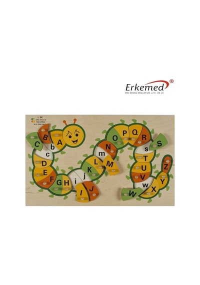Abc Tırtıl Figürlü Çocuk Harf Öğrenme Puzzle
