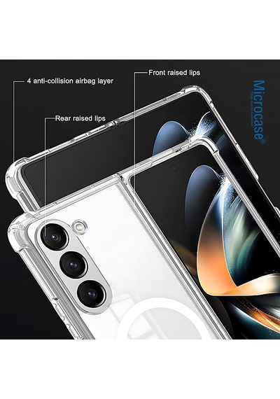 Samsung Galaxy Uyumlu Z Fold5 Magsafeyarı Esnek Plastik Tpu Kılıf-al8113