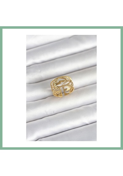 Bşkvirgo 316l Çelik Gold Renk Başak Model Kadın Yüzük Bsk2026 00053578