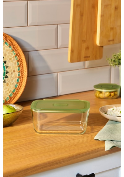 Karaca Green Dikdörtgen Saklama Kabı 1400 Ml Yeşil