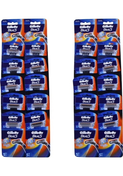 Gillette Blue3 Tıraş Bıçağı Kartela 2 x 10'lu
