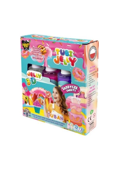 Tubi Jelly 3 Renkli Jöle Figür Sanat Oyun Hazırlama Seti Tatlı Şekerlemeler Tu3317