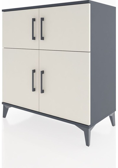 Hyperion Şifonyer 4 Raflı 4 Kapaklı 88x44x96 Antrasit-aytaşı Antrasit Hyperion Şifonyer 4 Raflı 4 Kapaklı 88x44x96 Antrasit-aytaşı Antrasit