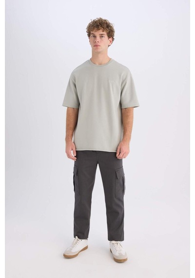 DeFacto Boxy Fit Bisiklet Yaka Kısa Kollu Kısa Kollu Tişört D7353AX25SPGN1255 DeFacto Boxy Fit Bisiklet Yaka Kısa Kollu Kısa Kollu Tişört D7353AX25SPGN1255