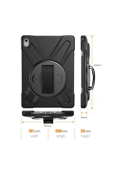 Apple Uyumlu iPad Pro 11 Inch (2021-2020-2018),3 Katmanlı Standlı Zırh Kılıf (336227011)