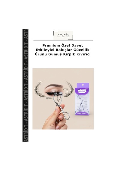 Premium Özel Davet Etkileyici Bakışlar Güzellik Ürünü Gümüş Kirpik Kıvırıcı