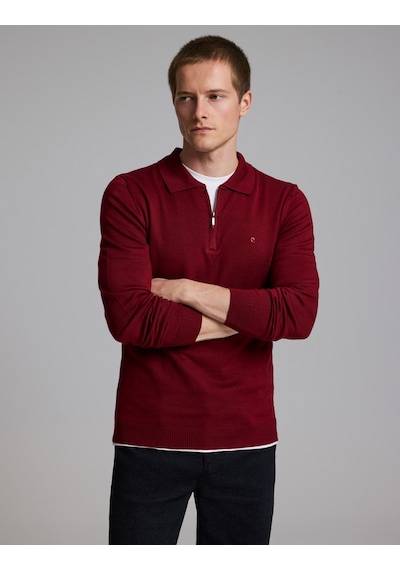 Pierre Cardin Bordro Slim Fit Fermuarlı Polo Yaka Basic Triko Kazak 50333917-vr014 Bordo Pierre Cardin Bordro Slim Fit Fermuarlı Polo Yaka Basic Triko Kazak 50333917-vr014 Bordo