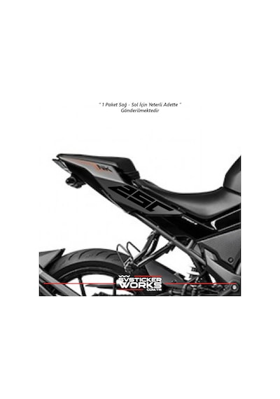Cfmoto 250nk Sticker Arka Kuyruk Üzeri Sağ Sol 250 Yazısı Siyah
