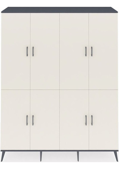 Hyperion Gardrop 4 Raflı 8 Kapaklı 4 Askılı 176x44x221 Antrasit-aytaşı/antrasit Aytaşı/antrasit Hyperion Gardrop 4 Raflı 8 Kapaklı 4 Askılı 176x44x221 Antrasit-aytaşı/antrasit Aytaşı/antrasit