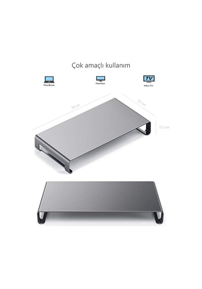 Çok Amaçlı Monitör Laptop Notebook Standı Uzay Gri