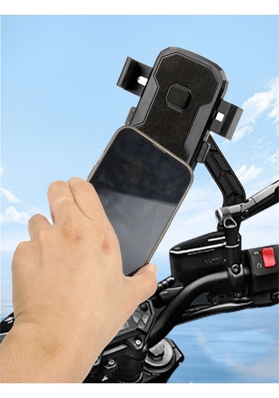 Powertec Motosiklet Bisiklet Telefon Tutucu Ayna Bağlantılı 4-7 inç uyumlu