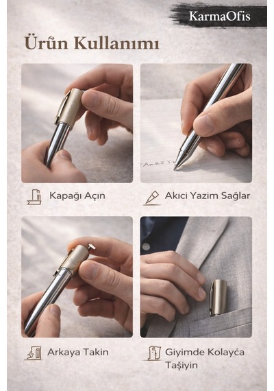 Faber-castell Ambition Chrome Roller Kalem Premium Krom Gövde Şık İmza Kalemi Diğer