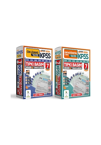 2026 Kpss Önlisans-ortaöğretim/lise ÖSYM Tıpkı Basım 14lü (7 7) Deneme Seti Tg Dijital Çözümlü