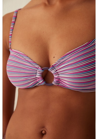 Penti Çok Renkli Çizgili Paloma Straplez Bikini Üstü