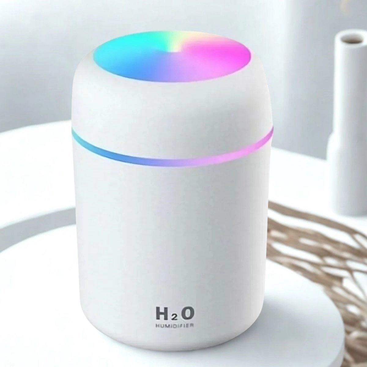 Ams Net Usb Rengarenk Işıklı 300 Ml Ulrasonik Hava Nemlendirici Buhar Makinesi Ve Hava Aroma Difüzörü