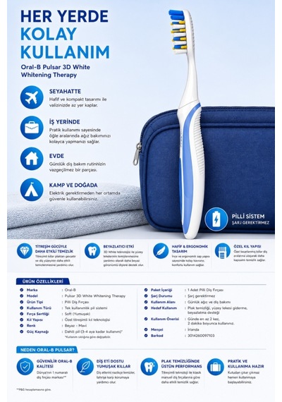Pulsar 3d White Whitening Therapy Soft Pilli Diş Fırçası