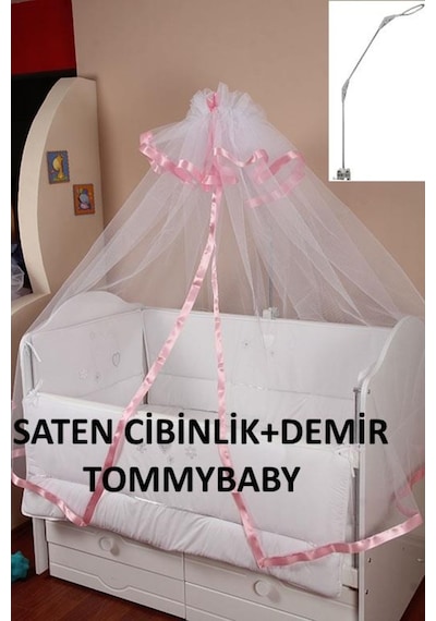 Tommybaby Tommybaby Saten Lüx Bebek Beşik Cibinlik & Demir Tam Takım Tommybaby Tommybaby Saten Lüx Bebek Beşik Cibinlik & Demir Tam Takım