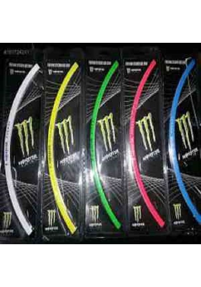 Monster Gri Jant Şeridi Renkli