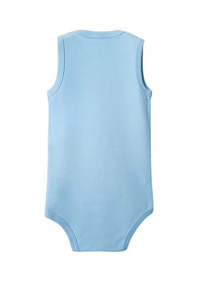 Gaye Bebe Mavi Askılı Body Zıbın 7-12 Yaş Çocuklar İçin 5 Adet Alttan Çıtçıtlı Özel Gereksinimli Çok Renkli