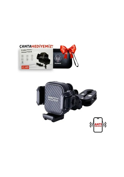 Caretech Telefon Tutucu Ct-m19 Titreşim Modüllü Gidon Ve Ayna Ba Diğer
