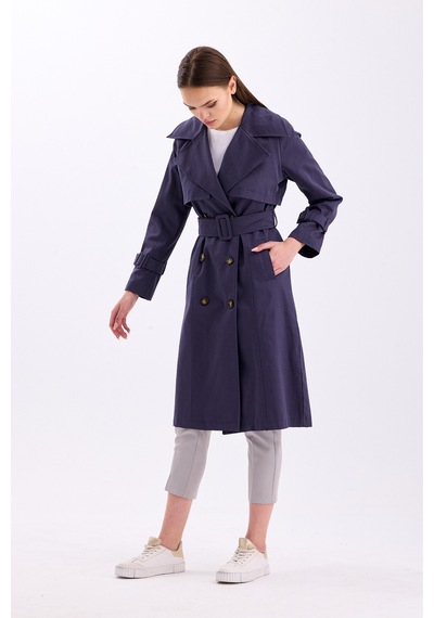 Pastelastore %100 Pamuk Gabardin Uzun 110cm Astarlı Kemerli Kadın Trençkot 1111 Koyu Gri Pastelastore %100 Pamuk Gabardin Uzun 110cm Astarlı Kemerli Kadın Trençkot 1111 Koyu Gri