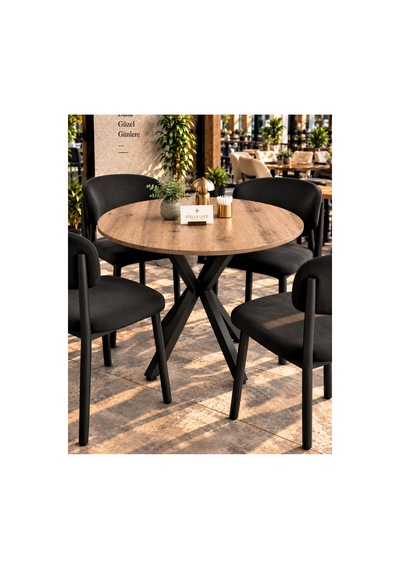 Mutfak Cafe Balkon Bahçe Restoran Yemek Masası 70x70 Siyah Çam Yuvarlak Siyah - Çam Siyah - Çam Mutfak Cafe Balkon Bahçe Restoran Yemek Masası 70x70 Siyah Çam Yuvarlak Siyah - Çam Siyah - Çam