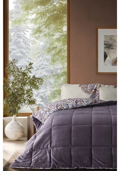 Serra Next Comforter Set Tek Kişilik Mor
