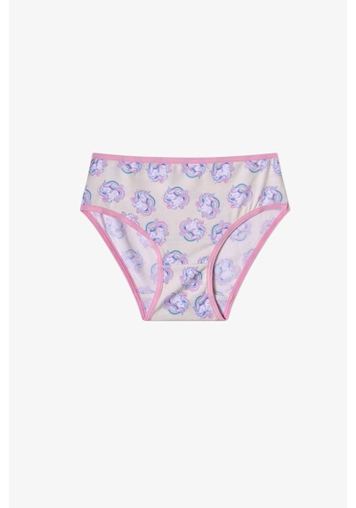 Penti Kız Çocuk Pembe Unilove Unicorn Desenli 5li Slip Külot