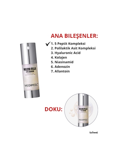 Medipeel Mezzo Filla Eye Serum 30 Ml Peptit Kompleksi İçeren Göz Serumu M0028