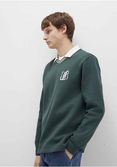 Mavi - M Logo Bisiklet Yaka Yeşil İnterlok Sweatshirt 0s10487-71539 Yeşil