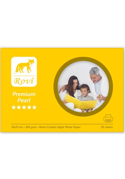 Rovi Premium Inci  Fotoğraf Kağıdı 300Gsm 50Yaprak 10X15