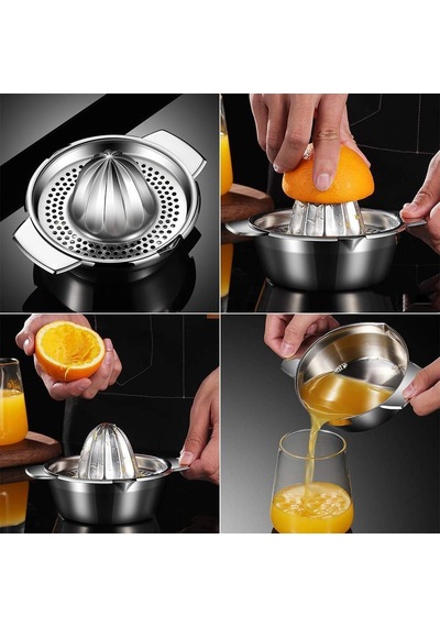 Paslanmaz Çelik Limon Sıkacağı Manuel Narenciye Sıkacağı Portakal Narenciye Presi Süzgeçli Meyve Sıkacağı Çelik El Tipi Limonluk Çok Renkli